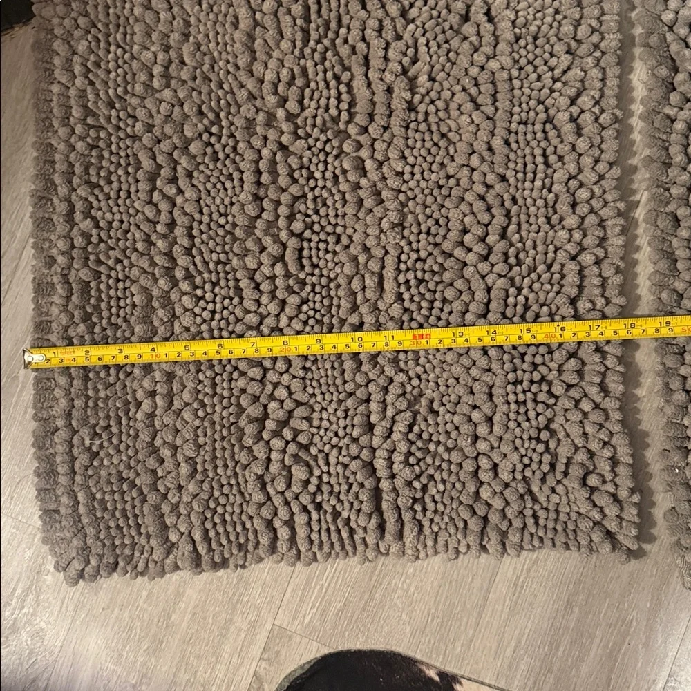 🩶Gray Bathroom Microfiber Rugs(Set:2)Super Soft🩶